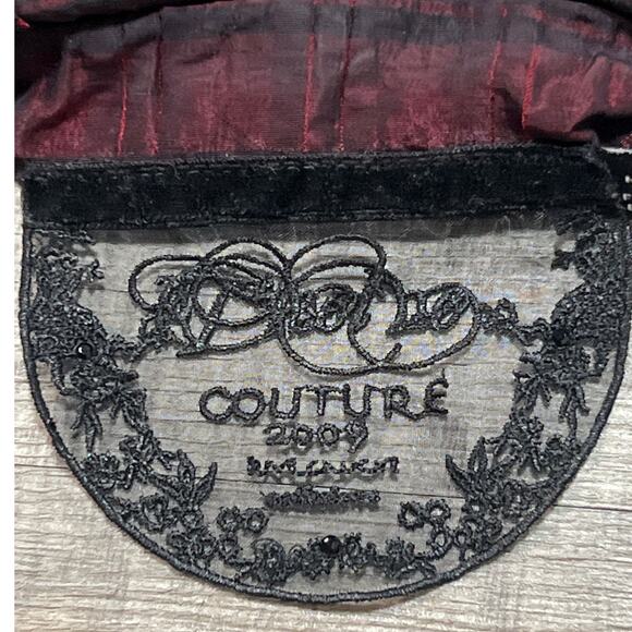 Twelve Couture Y2K 2009 Large Crinkle Jacket Goth Vamp Plaid Whimsygoth Witchy - Picture 4 of 7